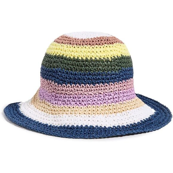 NWT HatAttack Women's Remy Multi Bucket Hat Navy Stripe - Picture 1 of 4